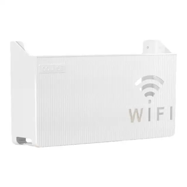 Router Storage Box Wall-mounted Plastic Cable Power Bracket Box Home Decoration Wireless Router Wifi Decoration, Set-top Box Rack( random color )