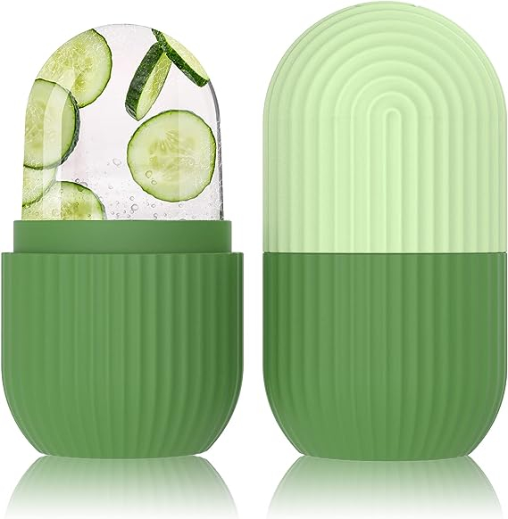 Face Ice Roller Silicone Facial Massager to Enhance Skin Glow, Without box (Random Color)