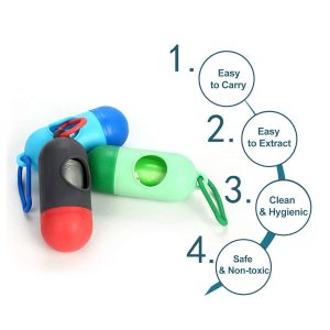 Disposable Baby Diapers Bag Box Kit – With Dispenser Lead Clip (Random Color)