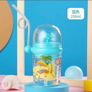 Children Whale Spray Cup Sippy Bottle Cartoon Baby with Sippy Kettle Outdoor Portable Children’s Cup (Random Color)