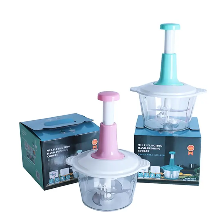 Multifunctional Manual Pushing Chopper with Beater & (Grater , Shredder,  Slicer Plate) High Quality(random color )
