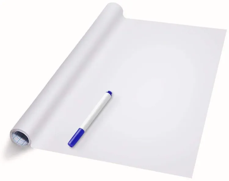 Artisan - Dry Erase Whiteboard Sticker Vinyl Sticker, Self-adhesive & reusable White Board Peel Stick for School,Office,Home,Kids Drawing with 2 erasable markers(good quality )
