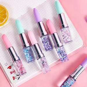 Lipstick Gel Pen Colorful Cute Black Ink Pen – 1 pc (random colors)