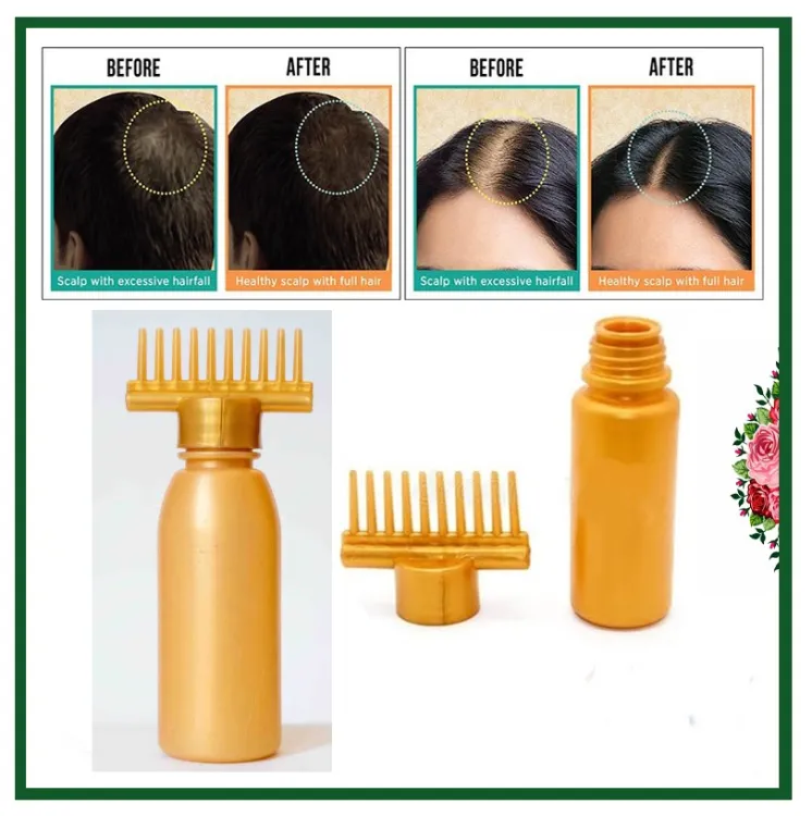 Hair Oil Applicator Bottle, Root oiling Comb bottle for Hair Coloring, Shampoo, Oiling, Dye, and Scalp Treatment for home & commercial (Empty Bottle)